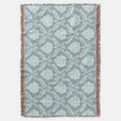 Couverture Canard Rococo Motif Damassé Œuf Bleu+Turquoise (devant Vertical)