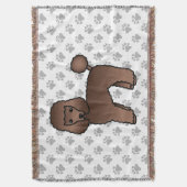 Couverture Caniche jouet marron Chien de dessin animé mignon (devant Vertical)