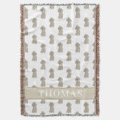 Couverture Caniche Personnalisé (Gris Argent)  (devant Vertical)