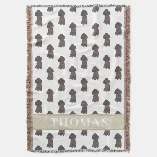 Couverture Caniche personnalisé (noir) (devant Vertical)