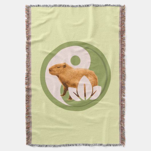 Couverture Capybara Zen Yin Yang Nature Paisible (devant Vertical)