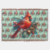 Couverture Cardinal on Pine Branch with Winter Berries (Devant)