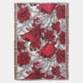 Couverture Cardinaux et poinsettia en rouge et blanc (devant Vertical)