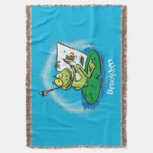 Couverture Caricature amusante de grenouille verte (devant Vertical)