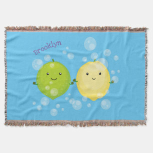 Couverture Caricature de chaux de citron joyeux