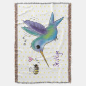 Couverture Caricature de colibri d'abeille mignonne (devant Vertical)