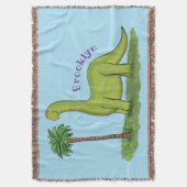 Couverture Caricature de dinosaure de brontosaurus vert migno (devant Vertical)