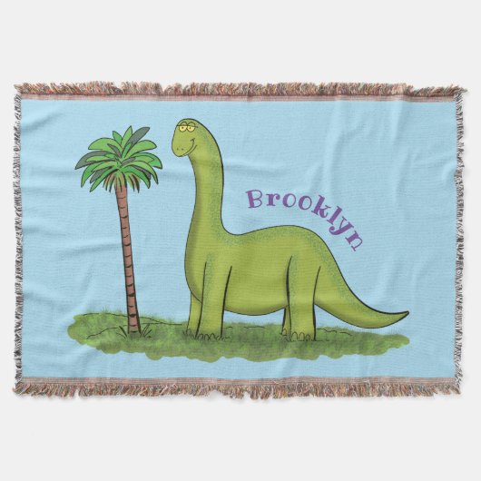 Couverture Caricature de dinosaure de brontosaurus vert migno (Devant)