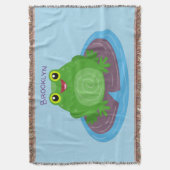 Couverture Caricature de grenouille verte mignonne (devant Vertical)