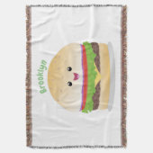 Couverture Caricature de hamburger kawaii joyeux (devant Vertical)