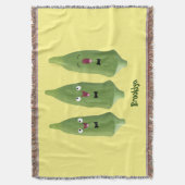 Couverture Caricature de légumes de l'okra chantante mignonne (devant Vertical)