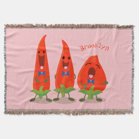 Couverture Caricature de piments chantants mignons (Devant)