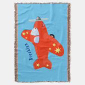 Couverture Caricature de vol d'avion rouge mignon (devant Vertical)