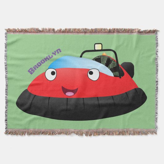 Couverture Caricature d'hovercraft rouge joyeux (Devant)