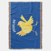 Couverture Caricature d'oiseau canari jaune chantant mignon (devant Vertical)