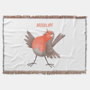 Couverture Caricature d'oiseau rouge chantant mignon