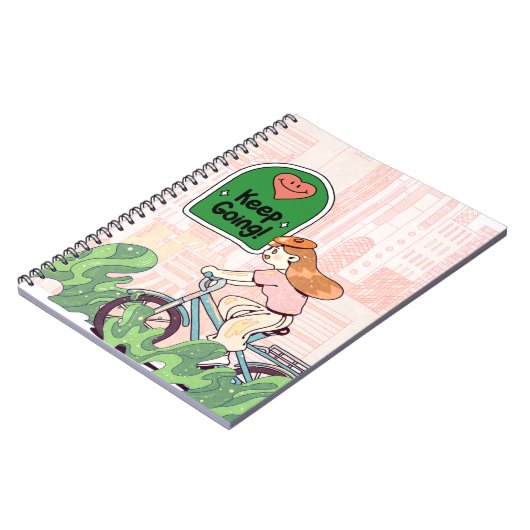 Couverture Carnet motivationnelle - "Continuez" (Côté gauche)