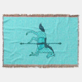 Couverture Carousel Horse - Turquoise et Aqua (Devant)