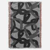 Couverture Carré Tangle noir et gris charbon (devant Vertical)