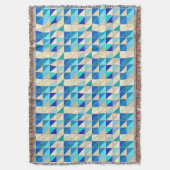 Couverture Carreaux de mosaïque - cobalt, beige et aqua (devant Vertical)