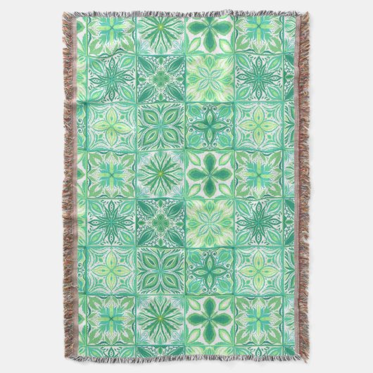 Couverture Carreaux décorés en vert et blanc (devant Vertical)
