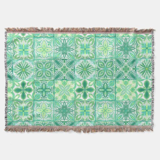 Couverture Carreaux décorés en vert et blanc (Devant)