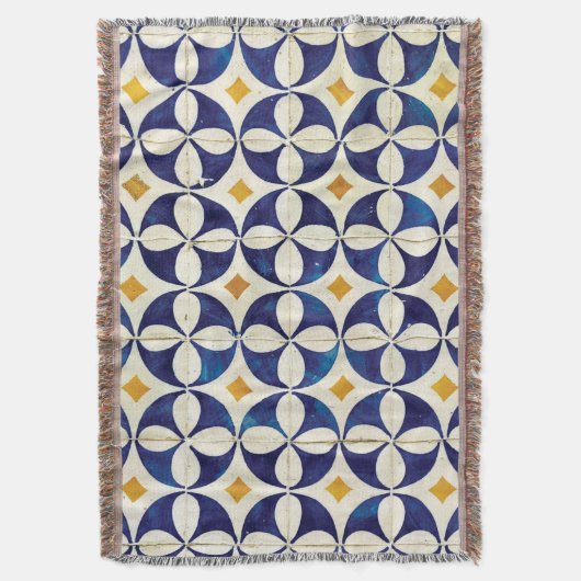 Couverture Carreaux portugais - Azulejo Motif Design (devant Vertical)