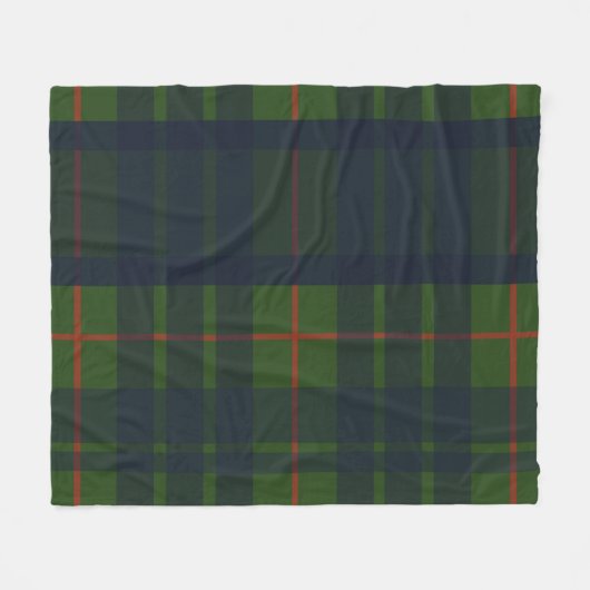 Couverture carrée bleu vert et rouge Tartan (Devant (Horizontal))