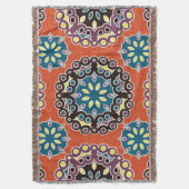 Couverture Carrelage arabe, motif patchwork vintage. (devant Vertical)
