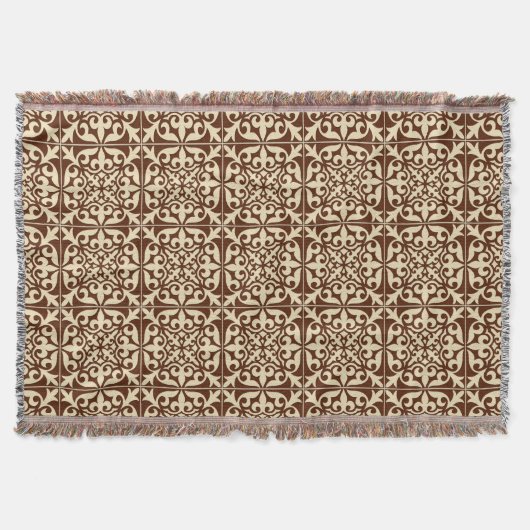 Couverture Carrelage marocain - chocolat et beige (Devant)