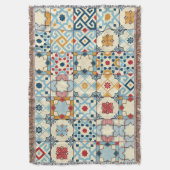 Couverture Carrelage marocain, motif sans couture colorée. (devant Vertical)