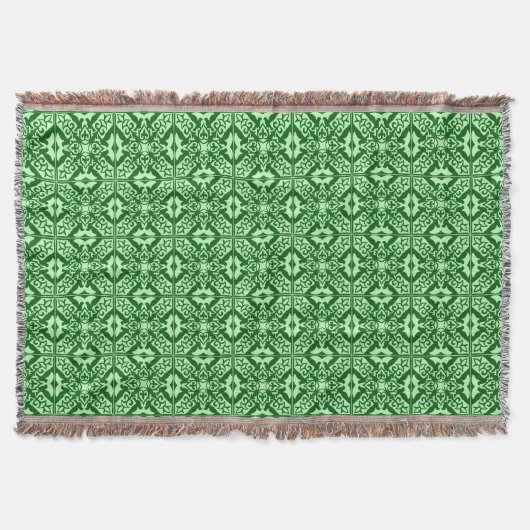 Couverture Carrelage marocain Motif, Vert pin foncé (Devant)