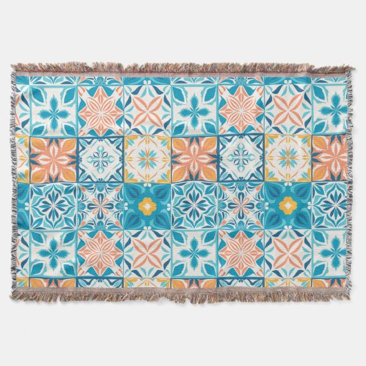 Couverture Carrelage orange et bleu (Devant)