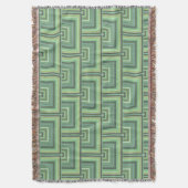 Couverture Carrés écailles vert olive motif (devant Vertical)