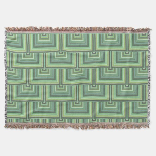 Couverture Carrés écailles vert olive motif (Devant)