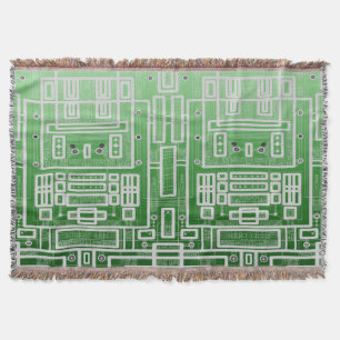 Couverture Carte de circuit imprimé géométrique verte