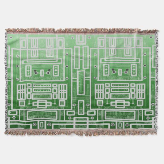 Couverture Carte de circuit imprimé géométrique verte (Devant)