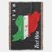 Couverture Carte de l'Iran avec drapeau et emblème (devant Vertical)