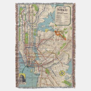 Couverture Carte de métro Vintage New York Lancement de la c