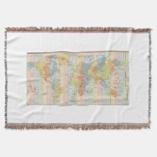 Couverture Carte des fuseaux horaires mondiaux