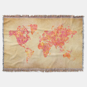 Couverture Carte du monde, peinture à l'action