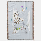 Couverture Carte du monde pour enfants Animaux (devant Vertical)