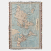 Couverture Carte du monde sur la projection de Mercator (devant Vertical)