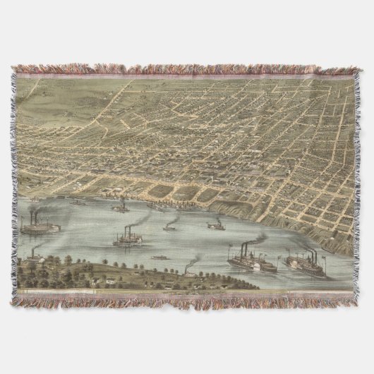 Couverture Carte imagée vintage de Memphis Tennessee (1870) (Devant)