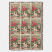 Couverture Carte postale rouge de Valentine de coeurs d'ange (devant Vertical)