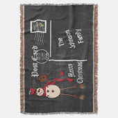 Couverture Carte postale vintage Chalkboard Vieux mode Snowma (devant Vertical)