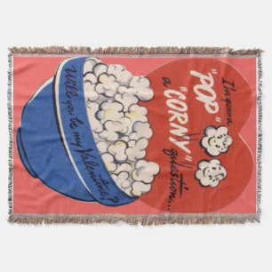 Couverture Carte postale vintage Retro Popcorn Valentine