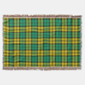 Couverture Carte Tartan Campbell Blackwatch jaune vert (Devant)