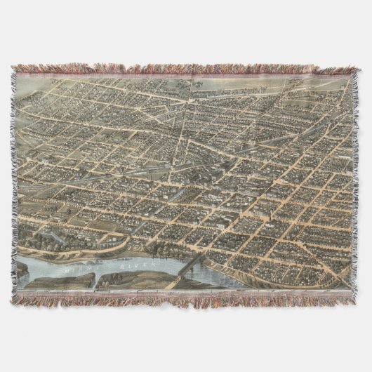 Couverture Carte vintage de Dayton Ohio (1870) (Devant)