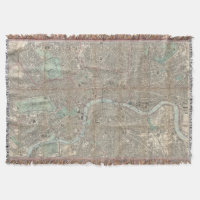 Carte vintage de Londres Angleterre (1862)